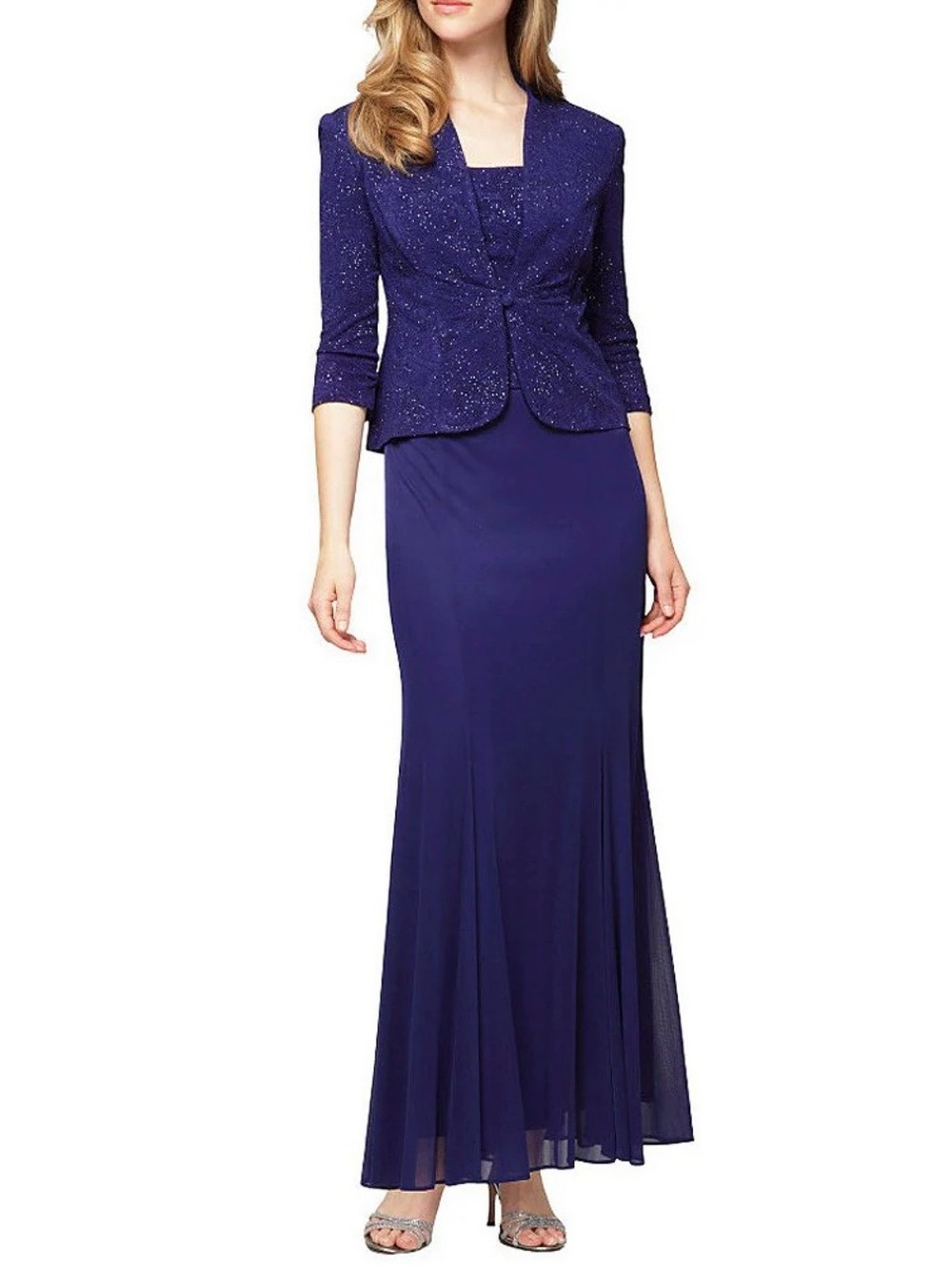 Alex Evenings navy evening gown size 8